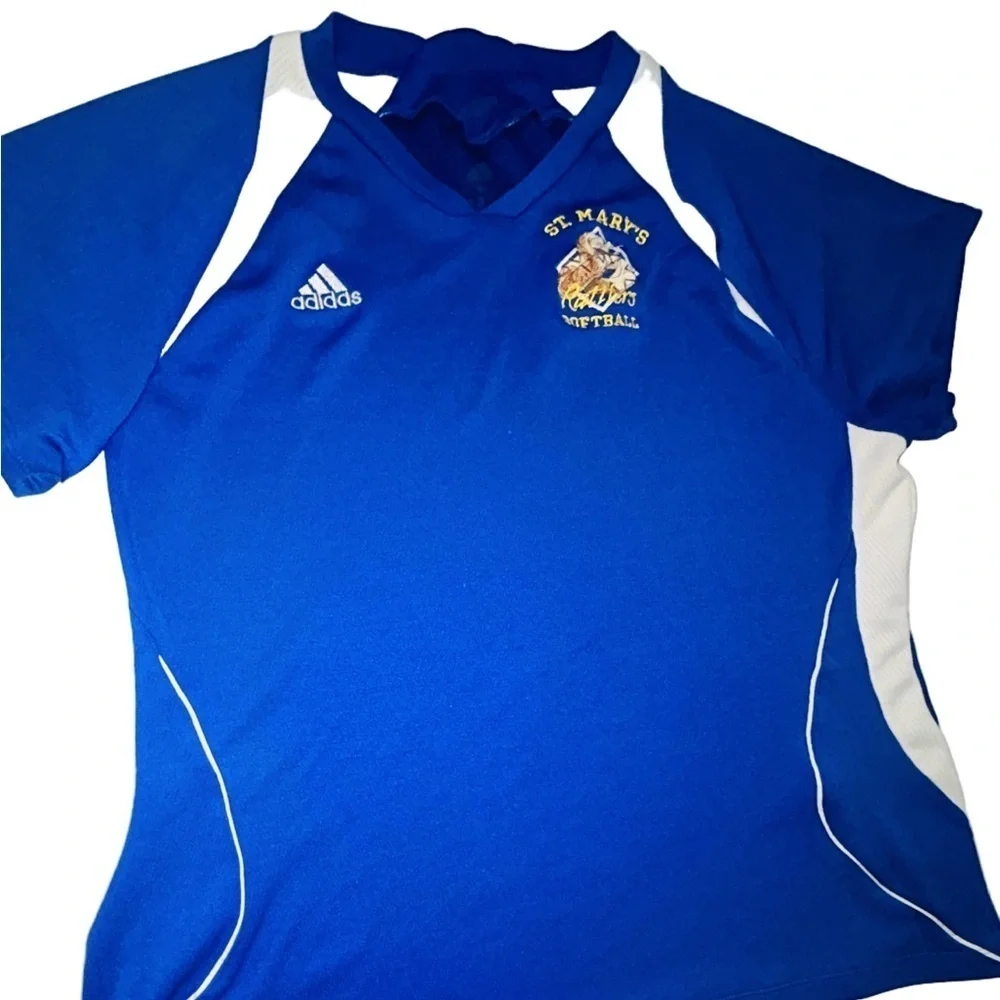 Adidas Blue and White Athletic Jerseys